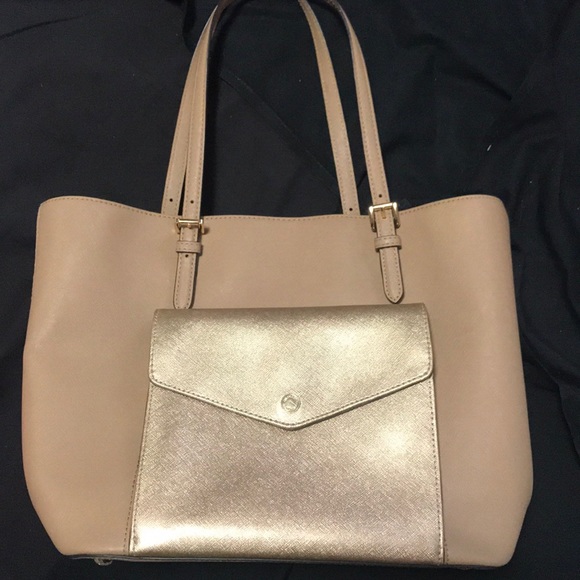 MICHAEL Michael Kors Handbags - Michael Kors Large Nude Leather Tote 35H6MTTT3L